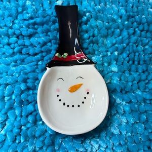 Spoon Rest Snowman Holiday Seasonal Festive